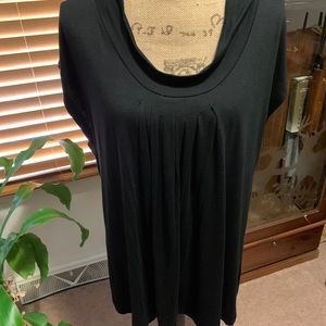 Black George pleated front top